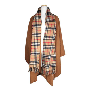 BURBERRY Karomuster Cashmere Cape Langmantel (Oversized) 151789947