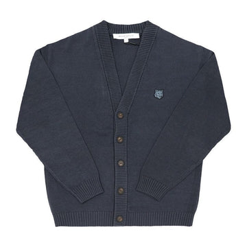 Maison Kitsune Bold Fox Head Patch V-Neck Men's Cardigan 0076 144569675 [P]