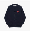 COMME DES GARCONS PLAY Rot Herz Aufnäher V-Ausschnitt Unisex Strickjacke P1N008 2 144598657 [P]