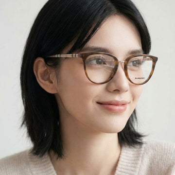 Burberry Eyeglass Frame BE2366U 4019 Luxury Round Havana Horn Frame Fashion Daily 140563258