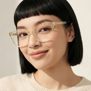 Burberry Eyewear Frame BE2345 3852 Clear Yellow Luxury Transparent Horn Rim Cat Eye Fashion 128930650