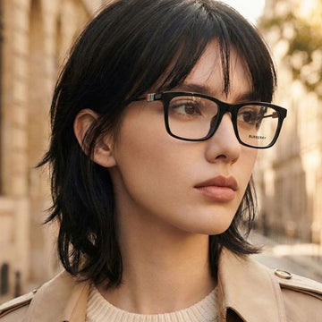 Burberry BE2384F 3464 Matte Black Square Eyeglasses 128930627