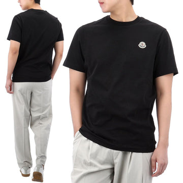 MONCLER Cotton T-Shirt mit Logo-Patch 151803796