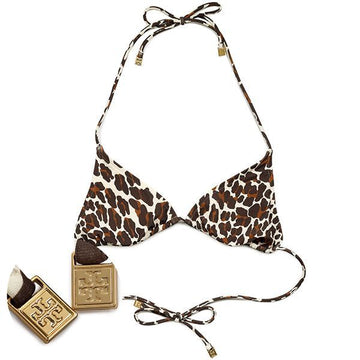 TORY BURCH レオパードプリントストリングビキニトップ 151804026