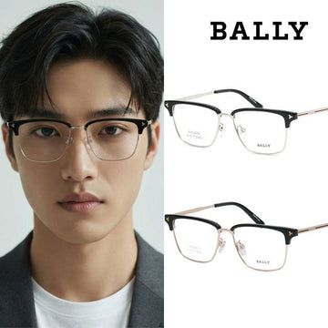 Bally Eyeglass Frame BY5051D Luxury Square Asian Fit Metal Frame Gold Frame Silver Frame 123789018