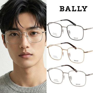 BALLY Brille BY5039D Leichte quadratische Metallrahmen gold und silber asiatische Passform 123781355