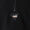 MSGM Halsnaht-Patch Halber Reißverschluss Sweatshirt Schwarz 3340MM77 227799 99 151808883 [P]