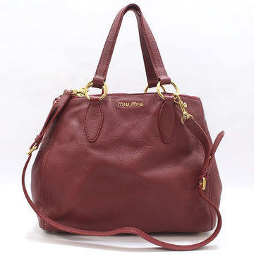 MIU MIU RN0620 Vitelho Caribu Schultertasche mit goldener Hardware 151808978