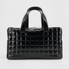 CHANEL Chocolate Bar Patent Boston Bag Tote 151812788 [P]