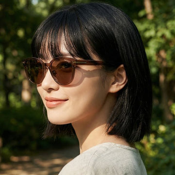 Tom Ford Sunglasses TF1137K 48E Luxury Round Transparent Horn Rim Asian Fit 112426924