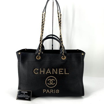 CHANEL キャビア金具ドーヴィルバッグトートバッグショルダーバッグ 151813439