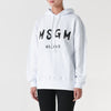 MSGM ロゴ付きフーディーシャツ ホワイト 200000 01 151813542 [P]