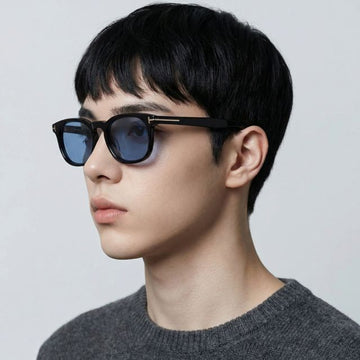 TOM FORD Sonnenbrille TF1122D 01V Luxus Blau Tönung Asiatische Passform 139988405