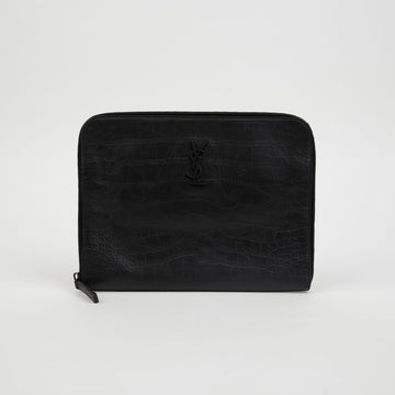 SAINT LAURENT クロコダイルパターンタブレットクラッチ 154661193