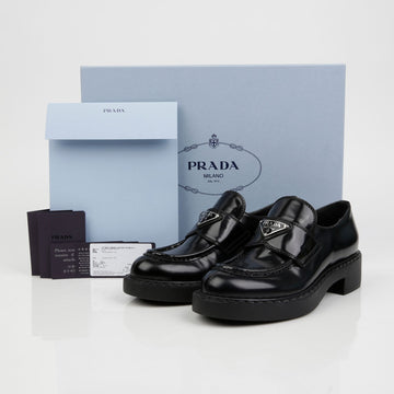 PRADA チョコレートローファー 34.5 151645428