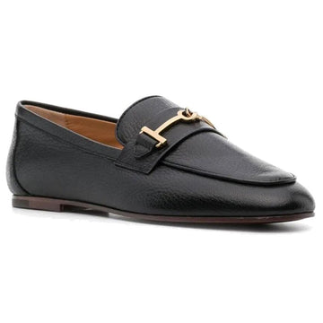 Tods Women's Gold Logo Decorative Loafers Black XXW79A0HM60 MBW B999 58523678