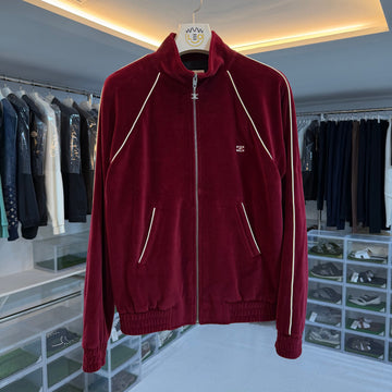 Celine Triope Velour Track Velvet Zip-Up 151829270