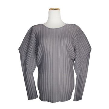 ISSEY MIYAKE Pleats Please Gray Long Sleeve Top 3 151903525