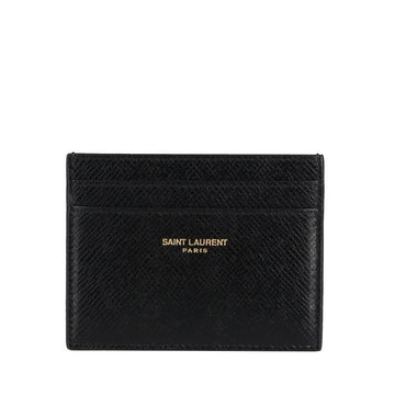SAINT LAURENT Klassische goldene Logo-Kartenbörse 375946 H3Z0W 1000 138855501