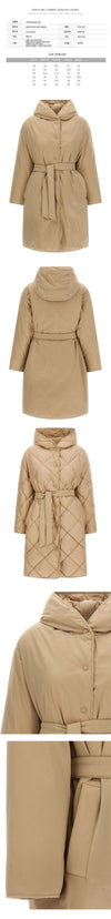 MaxMara 25FW BANFY Reversible Belted Padded Jacket Beige 2525496042 001 149268487 [P]