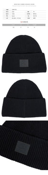 ACNE STUDIOS アクネ 25FW ラージ フェイス パッチ ウール ビーニー ブラック C40425 900 149068883 [P]