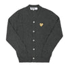 COMME DES GARCONS 3 PLAY ゴールド ハート ワッペン Vネック カーディガン 151765737 [P]
