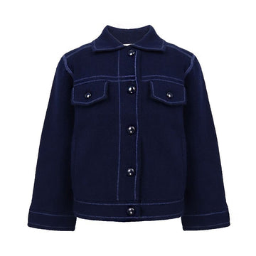 BONPOINT Kids Wool Cashmere Stitching Jimana Jacket 070 151945265