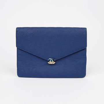 CHANEL Caviar CC Logo Flap Clutch A84412 151775009