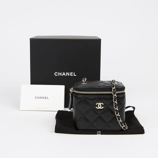 CHANEL キャビア クラシック ベニティ ミニ ショルダー クロスバッグ AP1340 151775472 [P]