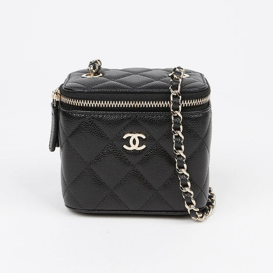 CHANEL キャビア クラシック ベニティ ミニ ショルダー クロスバッグ AP1340 151775472 [P]