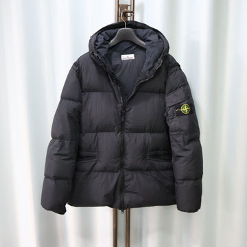 Stone Island Crinkle Nylon Hooded Padded Jacket Black XXL/110 151948574