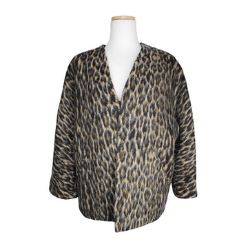 ISABEL MARANT レオパードパターンウールアンゴラ混紡ジャケット 66 151957372