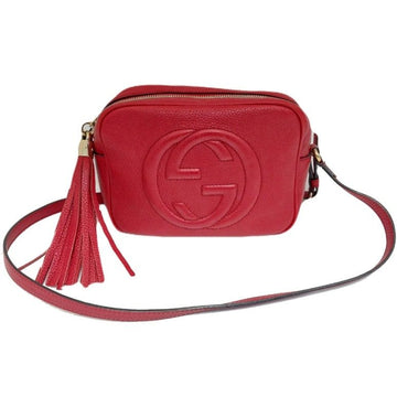 Gucci Red Soho GG Interlocking Gold Tassel Disco Mini Crossbody Bag 308364 152004173