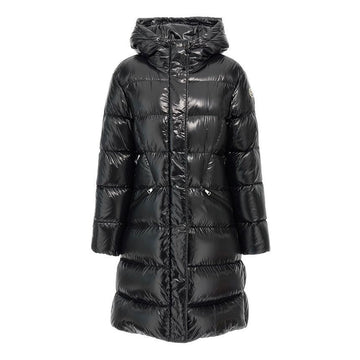 MONCLER ベルビュー ロゴ パッチ ベルト付き ロング ダウンジャケット ブラック 38 5963V 999 118714430