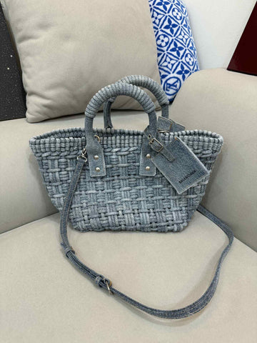 BALENCIAGA Bistro Denim XS Strap Tote Bag 152089390