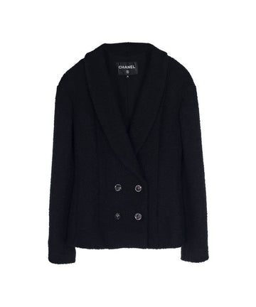 CHANEL Wolljacke 36 Schwarz 2ET3498 41193867