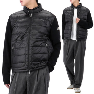 MONCLER ロゴパッチパディングミックスジップアップジャケット 152102659