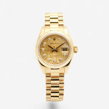 ROLEX デイトジャスト 26 イエローゴールド オリジナルダイヤ コンピューターダイヤル 2001年保証書 152103207