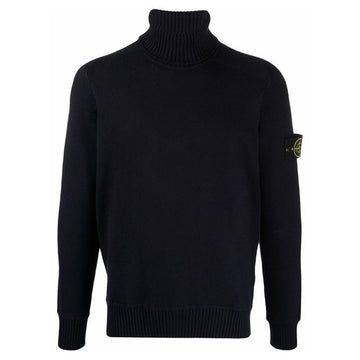 STONE ISLAND Turtleneck-Strickpullover mit Wappen Navy 7515542A2 V0020 29087722