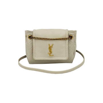 Saint Laurent White Leather Norita Mini Chain Shoulder Bag 672738 152108404