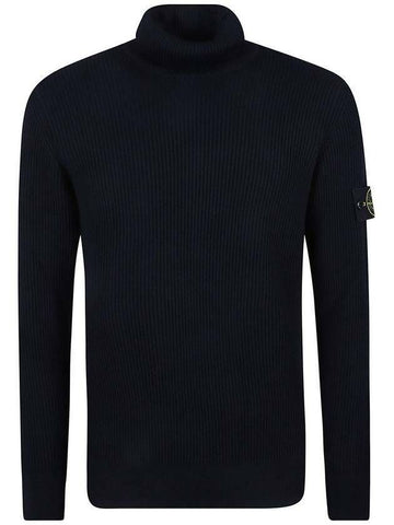 Stone Island Full Rib Wool Turtleneck Knit Regular Fit 133075330