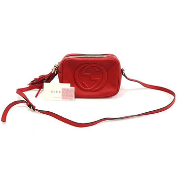 Gucci Red Leather Soho Small Tassel Disco Crossbody 308364 152109574