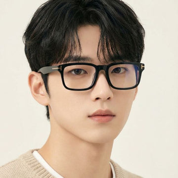 Tom Ford Blue Light Blocking Glasses Frame TF6006DB 002 Asian Fit Matte Black Square Horn Frame 140226111