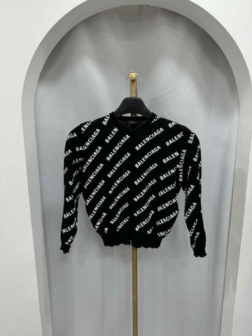 BALENCIAGA Logo Langarm Cardigan S 152110859