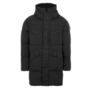 STONE ISLAND ストーン ワッペン クリンクラプス ロング パディング ブラック 771570123 V0029 52883402