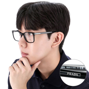 PRADA 25SS Logo Quadratrahmen Brille 0PR 14WV 1AB1O1 138215883