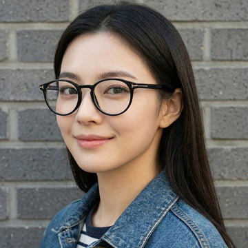 Tom Ford TF5294 001 Acetate Round Eyeglasses 60881428