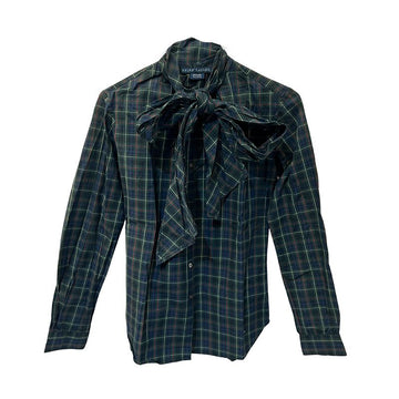 POLO RALPH LAUREN Karierte Bluse mit Schleifenkragen 44 152162808