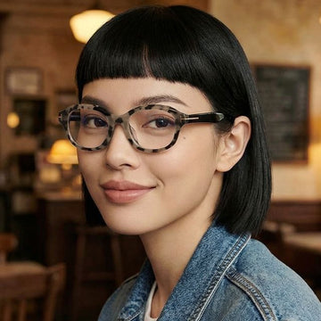 Tom Ford TF6005DB 055 Square Light Tortoiseshell Thick Horn Rim Eyewear 134030873