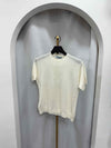 Prada Logo Silk Knit Short Sleeve Size 36 152162940 [P]